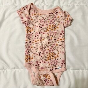 Gerber Pink Floral Baby Bodysuit